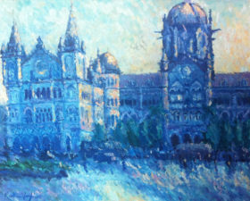 CST Station in Blue