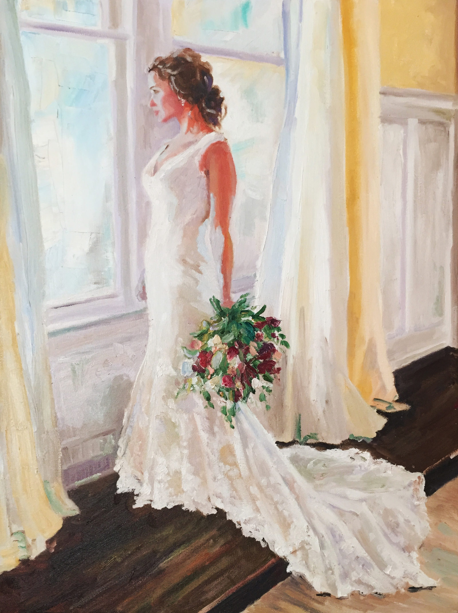 Bridal Gown Paintings by Katie Peterson Rivera, Artist + Web Developer in  New Haven, CT
